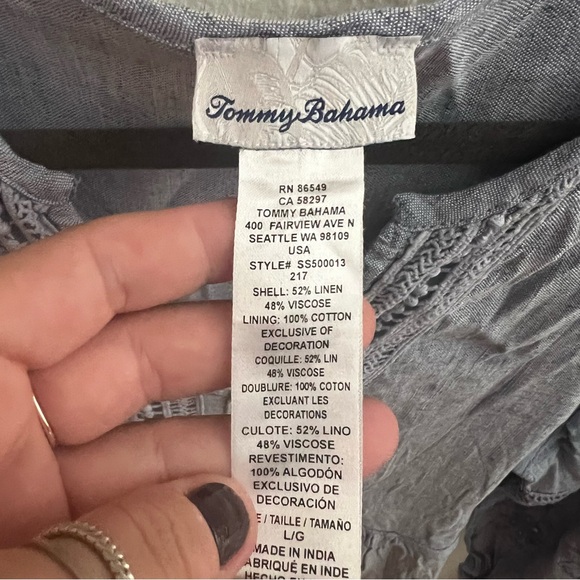 Tommy Bahama Linen Blend Dress Sz. L - Picture 3 of 4